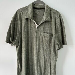 Men’s Banana Republic heathered Olive Polo Shirt Sz xl